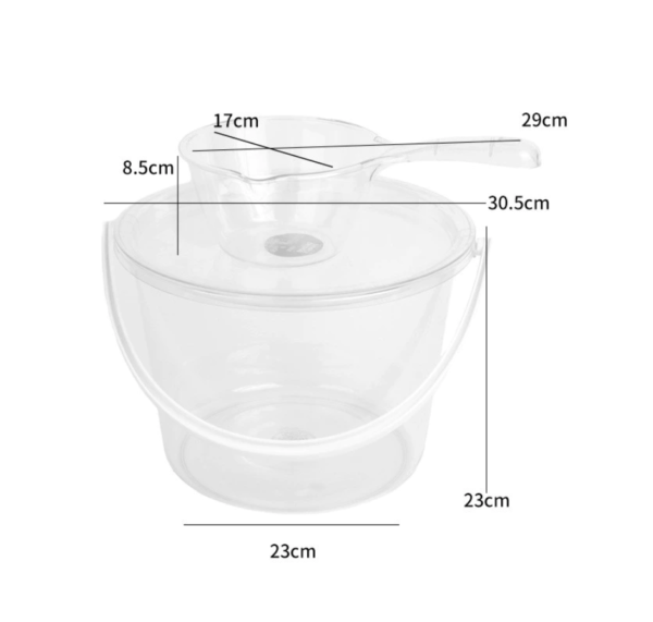 Transparent Storage Bucket & Wash Basin Set