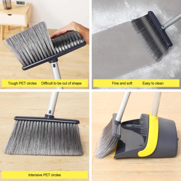Long Handle Broom & Dustpan Set