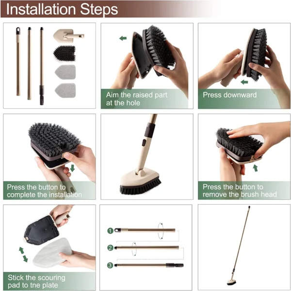 Long Handle Tub & Tile Scrubber Brush