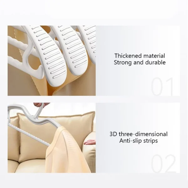 Premium Non-Slip Plastic Clothes Hangers 50PCS