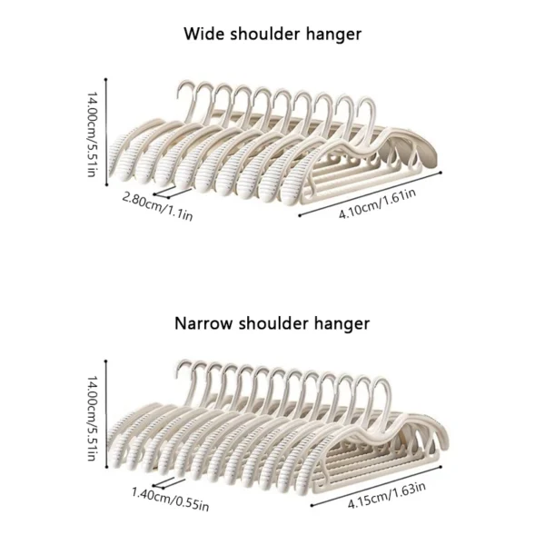 Premium Non-Slip Plastic Clothes Hangers 50PCS