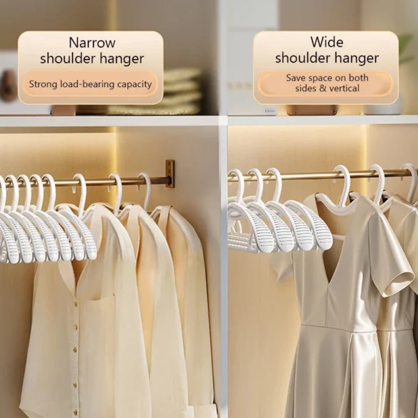 Premium Non-Slip Plastic Clothes Hangers 50PCS