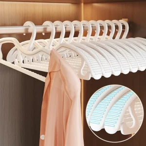 Premium Non-Slip Plastic Clothes Hangers 50PCS