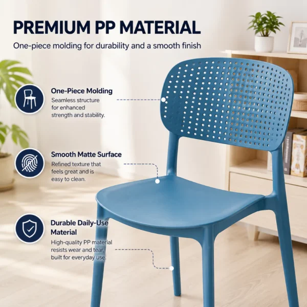 Heavy Duty Breathable Plastic Dining Chair