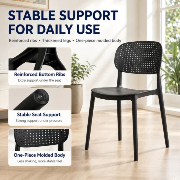 Heavy Duty Breathable Plastic Dining Chair
