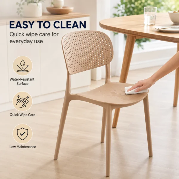 Heavy Duty Breathable Plastic Dining Chair