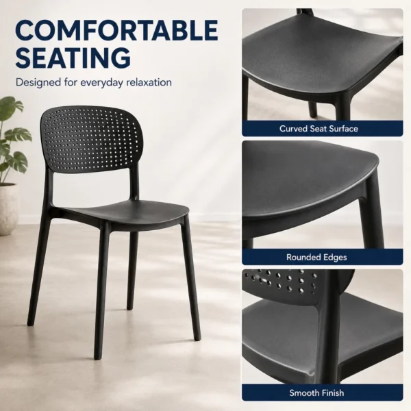 Heavy Duty Breathable Plastic Dining Chair
