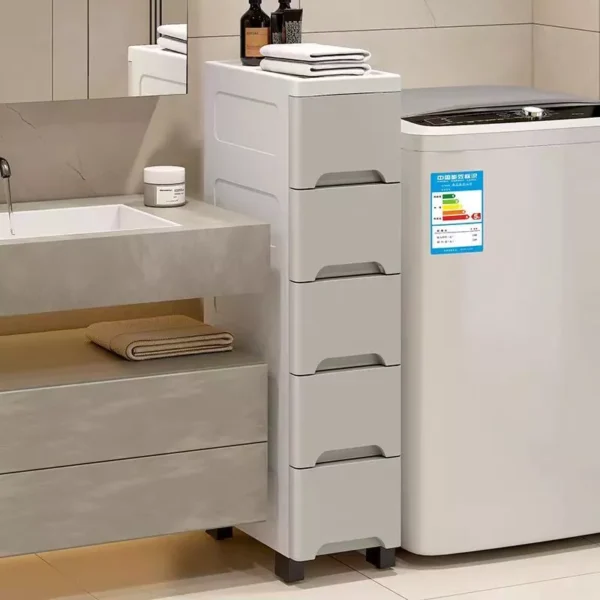 Slim Rolling Plastic Drawer Organizer