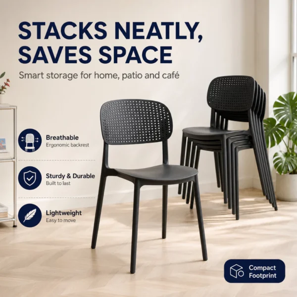 Heavy Duty Breathable Plastic Dining Chair