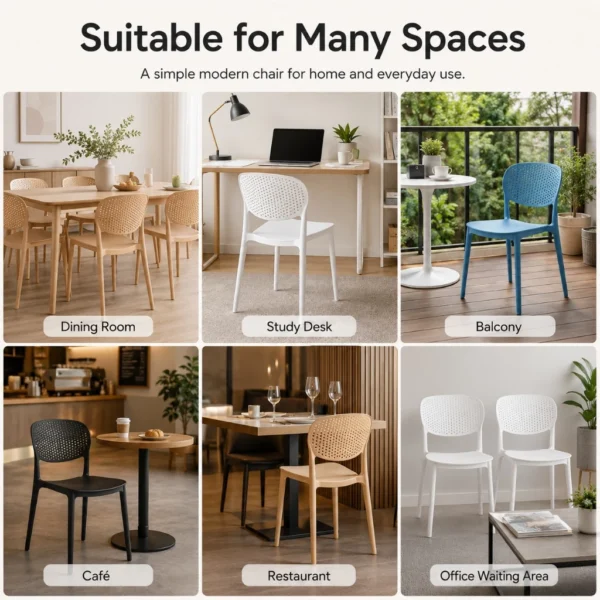 Heavy Duty Breathable Plastic Dining Chair
