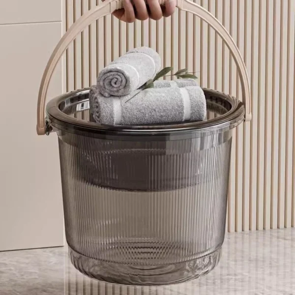 Texture Transparent Storage Bucket & Wash Basin Set