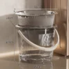 Texture Transparent Storage Bucket & Wash Basin Set