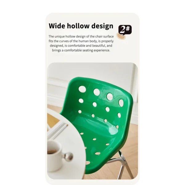 Modern Retro Perforated Dining Chair