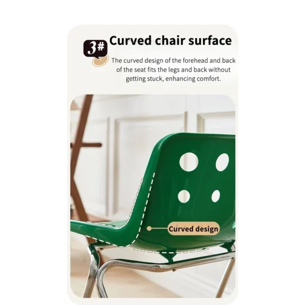 Modern Retro Perforated Dining Chair