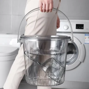 Transparent Storage Bucket & Wash Basin Set