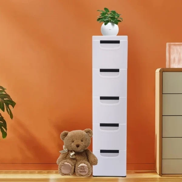Vertical Plastic Drawer Storage Cabinet