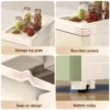 Slim Rolling Plastic Drawer Organizer