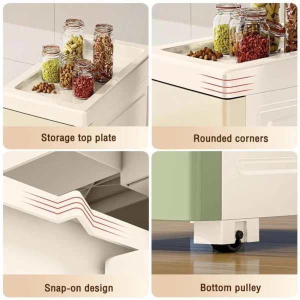 Slim Rolling Plastic Drawer Organizer