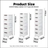 Vertical Plastic Drawer Storage Cabinet