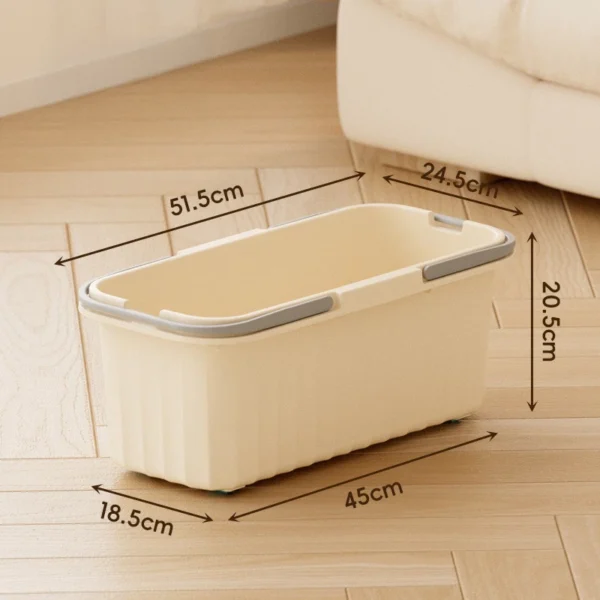 Large Capacity Rectangular Plastic Mop Bucket