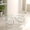 Transparent Bucket with Lid & Wash Basin Set