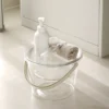 Transparent Bucket with Lid & Wash Basin Set