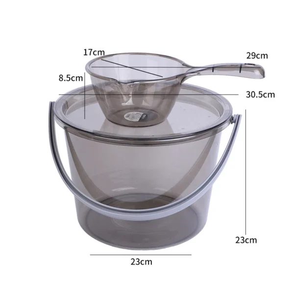 Transparent Storage Bucket & Wash Basin Set